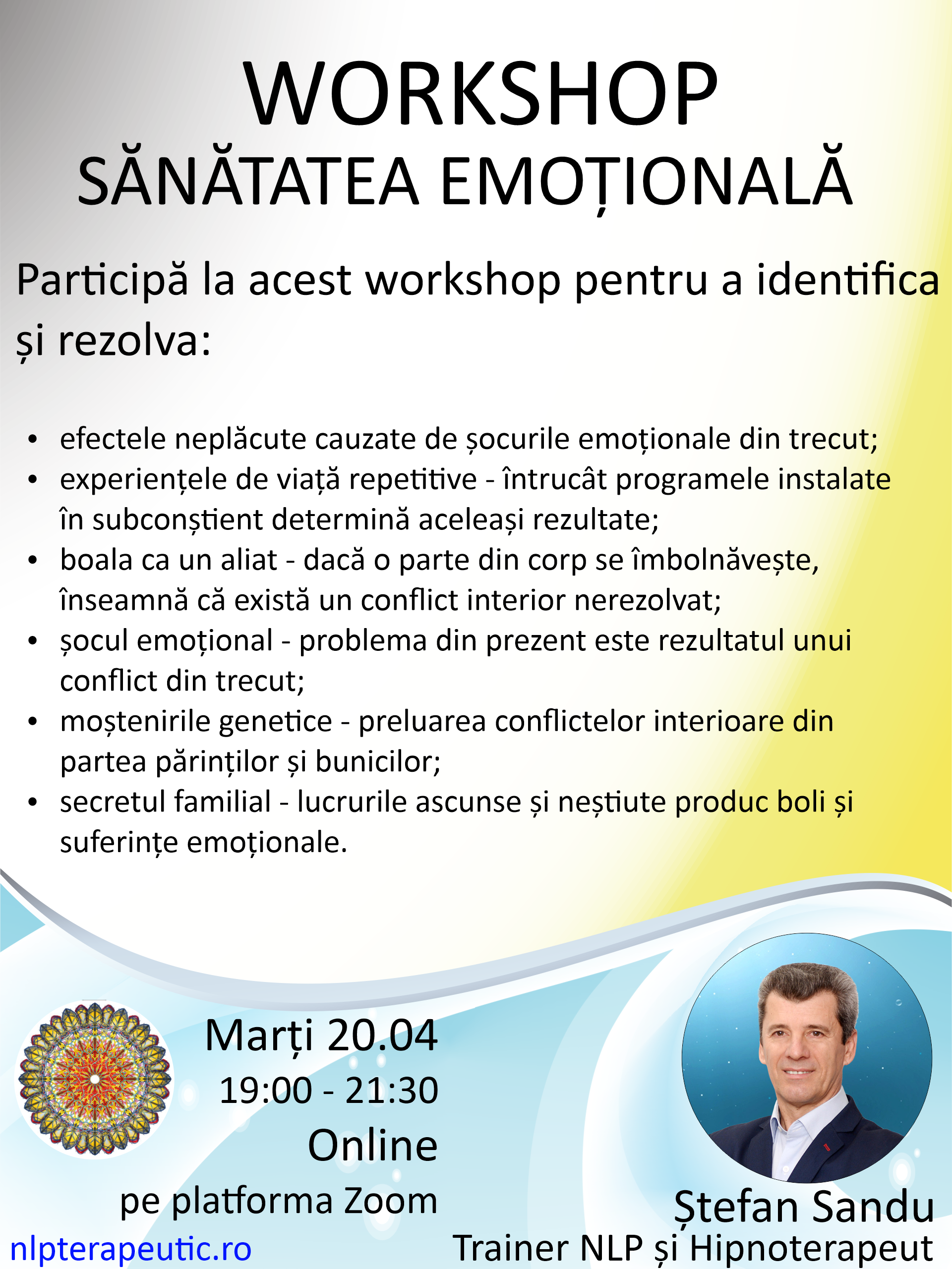 Workshop de sănătate emoțională