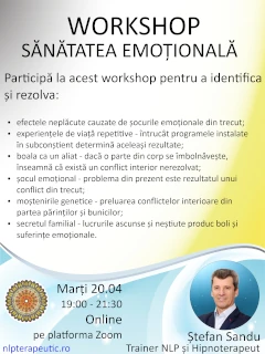 Workshop Sănătate Emoțională - Online